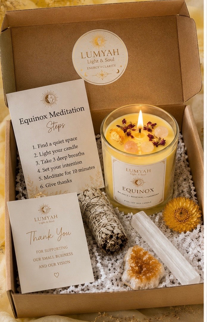 Hand-poured Crystal Intention Yellow Candle