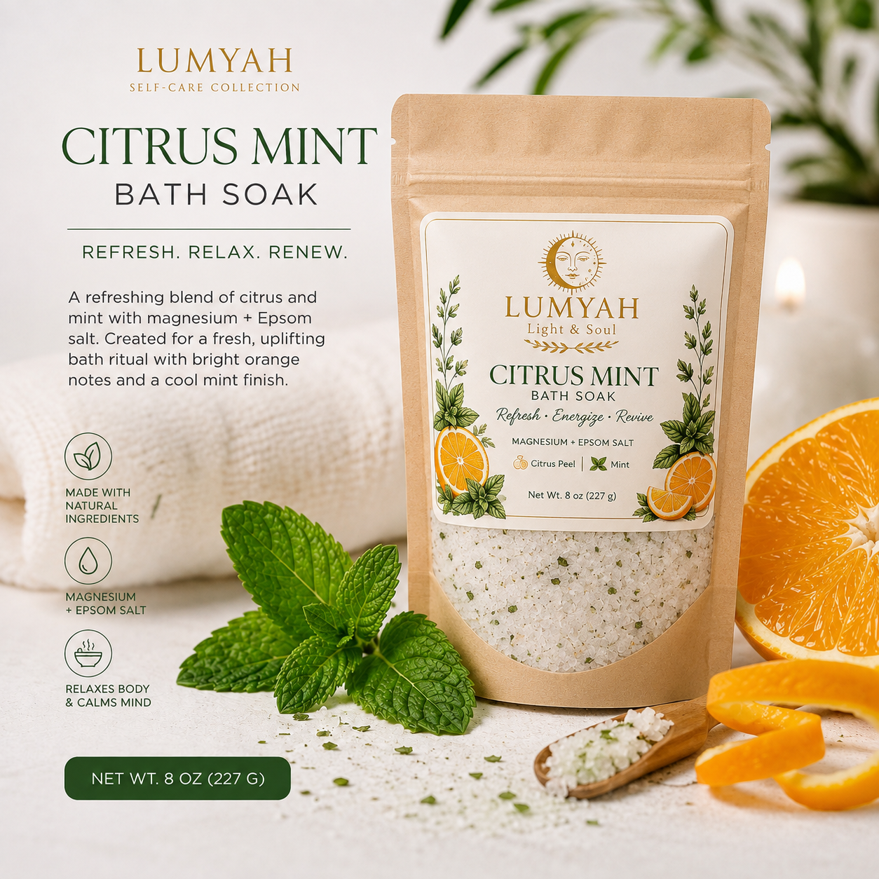 LUMYAH CITRUS MINT BATH SOAK
