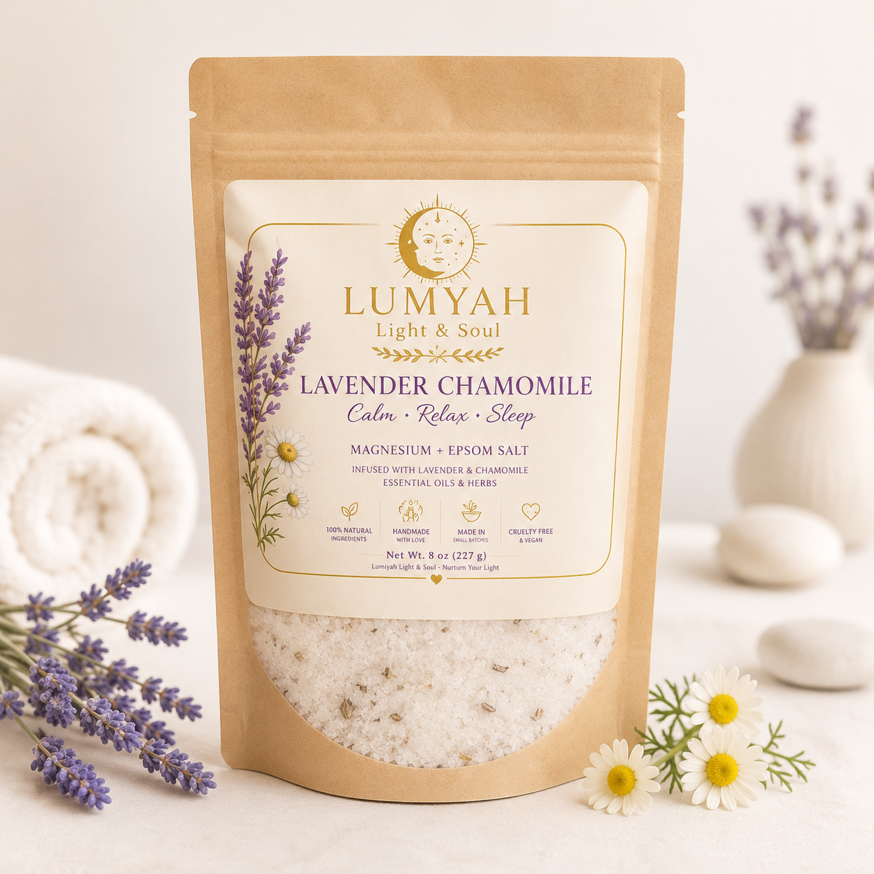LUMYAH Lavender Chamomile Bath Soak — 8 oz