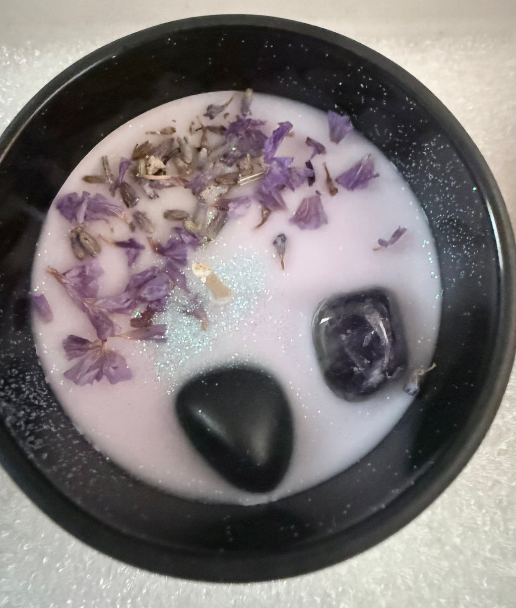 Lavender Crystal Intention Candle