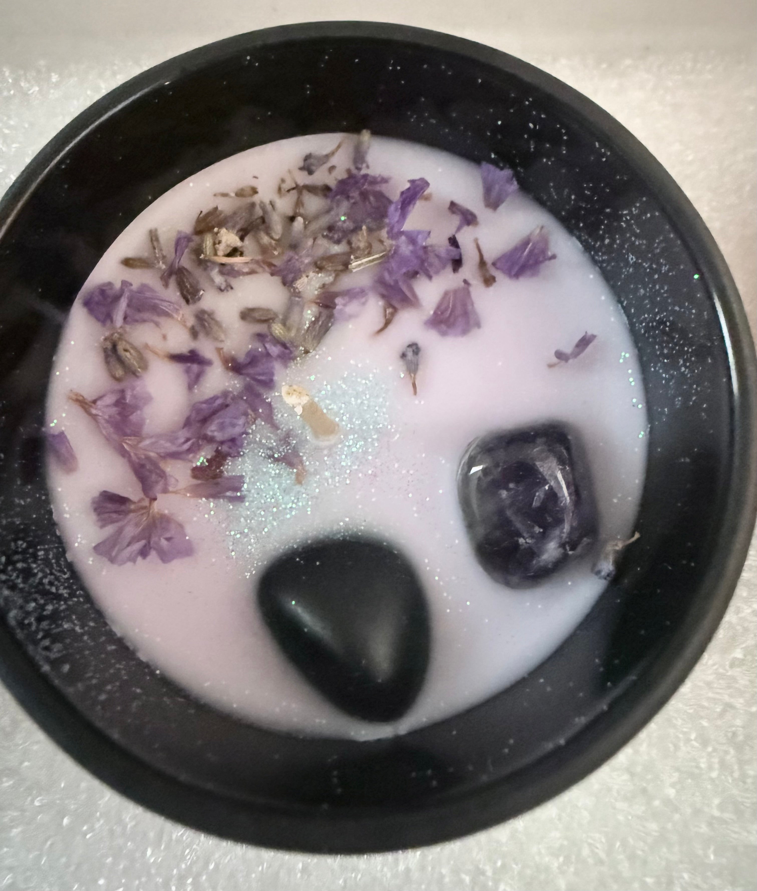 Lavender Crystal Intention Candle
