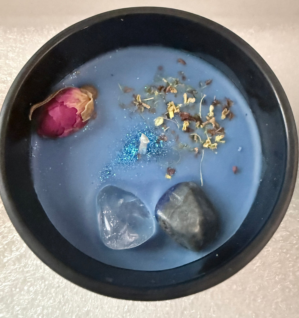 Hand-poured Blue Wax Ritual Candle