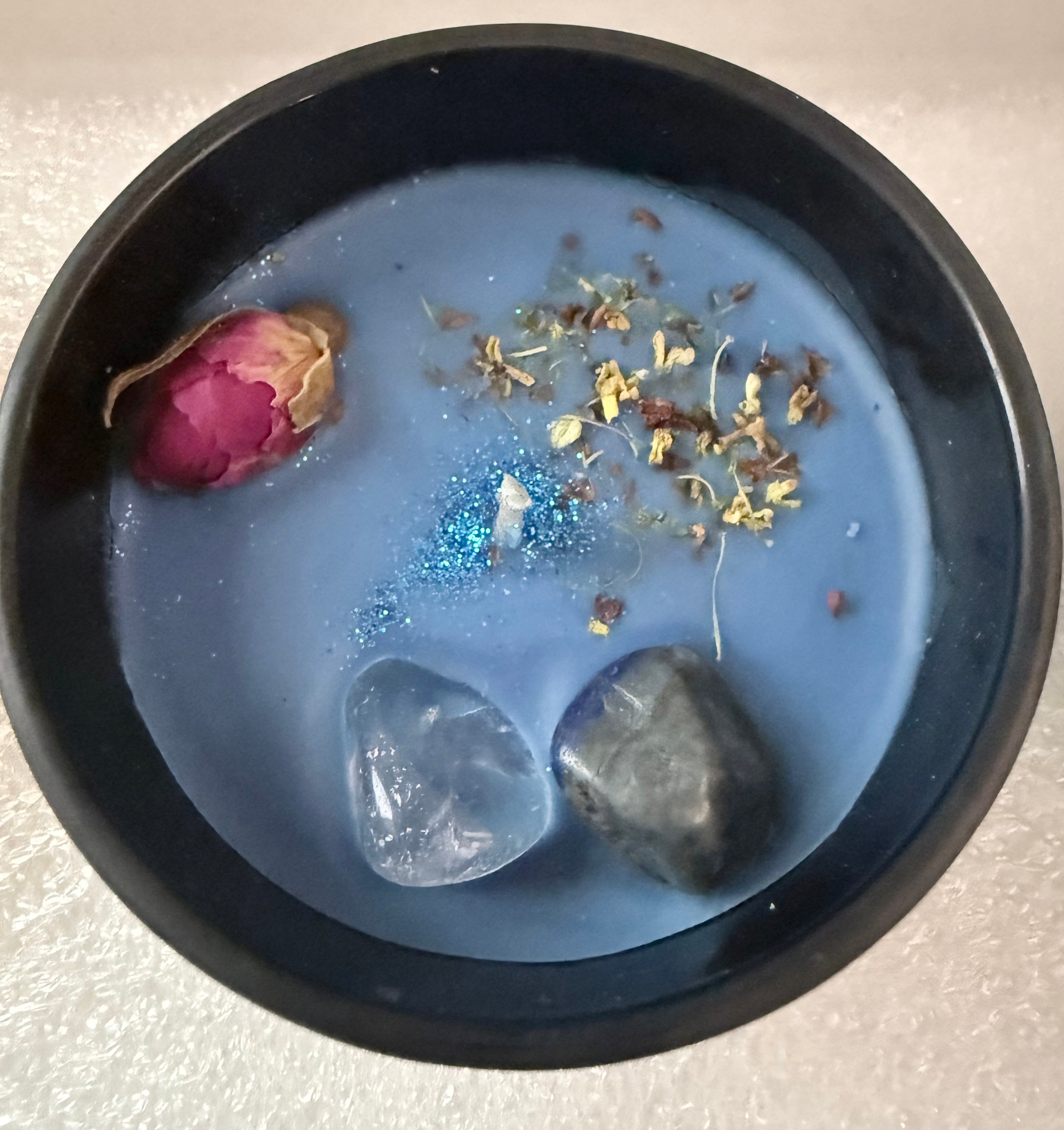 Hand-poured Blue Wax Ritual Candle