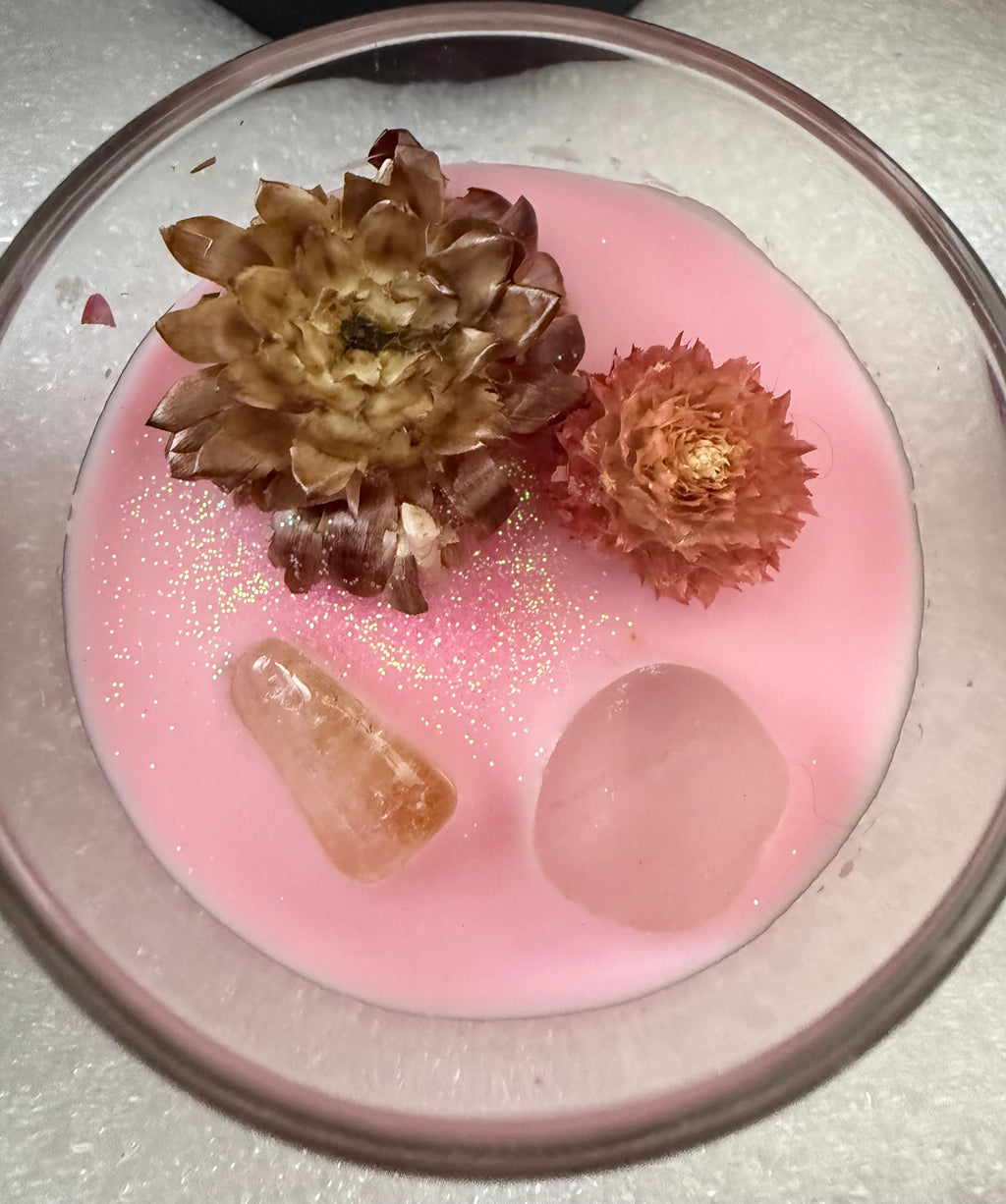 Love Spell Rose Petals Soy Wax Candle, Highly Scented